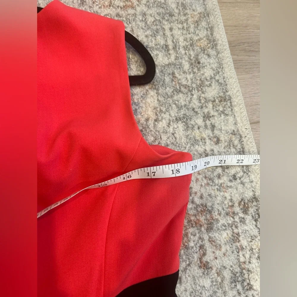 Calvin Klein Pink Orange Black Color Block Fit Flare Career Dress Women’s 10 NWT - Picture 11 of 12